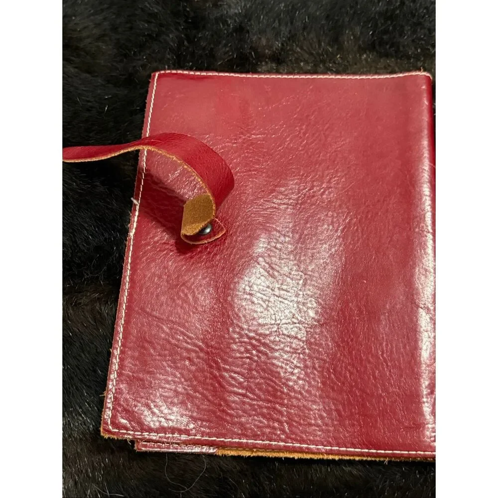 Leather Home Office Planner - Red